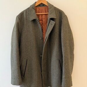 Men's Green British Pure Wool Coat